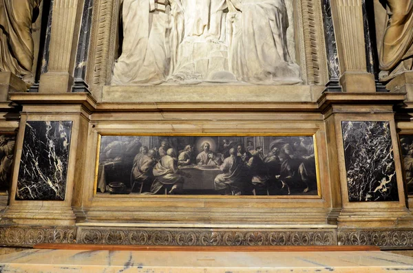 Vertegenwoordiging Van Het Laatste Avondmaal Van Christus Kathedraal Van Milaan — Stockfoto