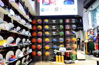 Inside a famous sports shop in Milan