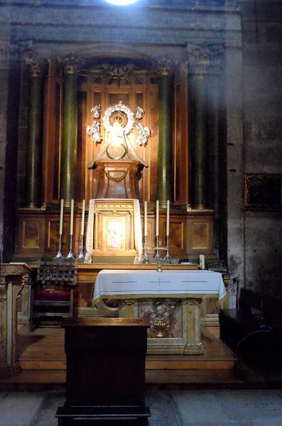 Altar Uma Famosa Igreja Valladolid — Fotografia de Stock