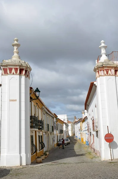 Utca Egy Tipikus Faluban Alentejo — Stock Fotó