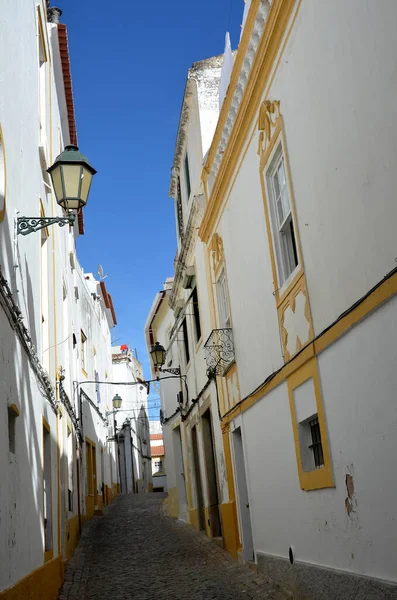 Wąska Ulica Mieście Elvas — Zdjęcie stockowe