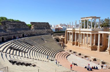Merida şehrinde Roma amfitiyatrosu