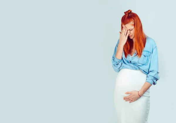 Pre Partum Depression Schöne Junge Frau Gestresst Auf Baby Warten — Stockfoto