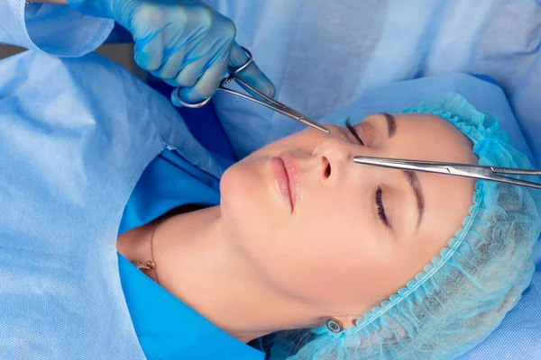 Redo För Näsplastik Människor Kosmetika Plastikkirurgi Och Skönhet Koncept Kirurg — Stockfoto