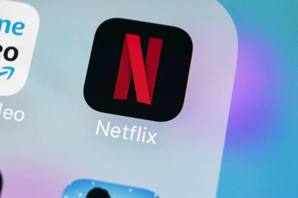 Sankt Petersburg Russia March 2018 Netflix Application Icon Apple Iphone — Stock Photo, Image