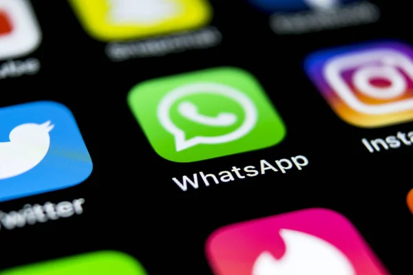 Санкт Петербург Російська Федерація Квітня 2018 Whatsapp Посланник Додаток Іконка — стокове фото