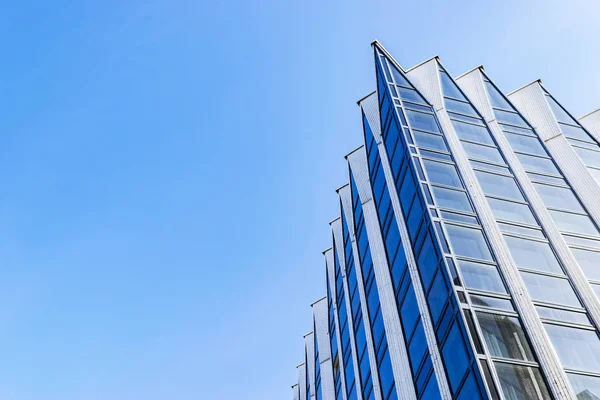 Detalhe Exterior Edifício Escritórios Edifícios Negócios Skyline Olhando Para Cima — Fotografia de Stock