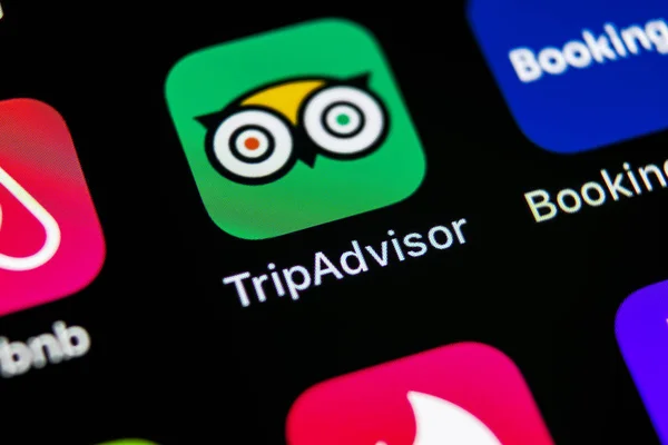 Sankt Petersburg Russland Mai Tripadvisor Anwendungssymbol Auf Apple Iphone Screen — Stockfoto