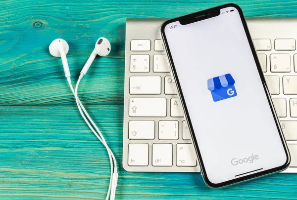 Sankt Petersburg Rusia Juni 2018 Google Business Aplikasi Icon Apple — Stok Foto