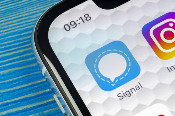 Sankt Petersburg Rússia Junho 2018 Ícone Aplicativo Mensagens Sinal Apple — Fotografia de Stock