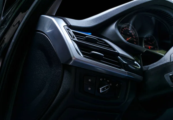 Cubierta Ventilación Interior Del Coche Moderno Lujo Detalles Interiores Coches — Foto de Stock