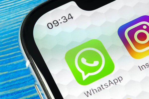 Sankt Petersburg Federacja Rosyjska Czerwca 2018 Whatsapp Messenger Ikonę Aplikacji — Zdjęcie stockowe