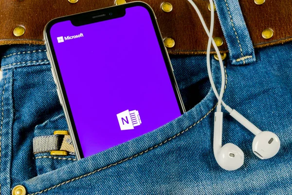 Sankt Αγία Πετρούπολη Ρωσία Απριλίου 2018 Microsoft Onenote Εικονίδιο Εφαρμογής — Φωτογραφία Αρχείου