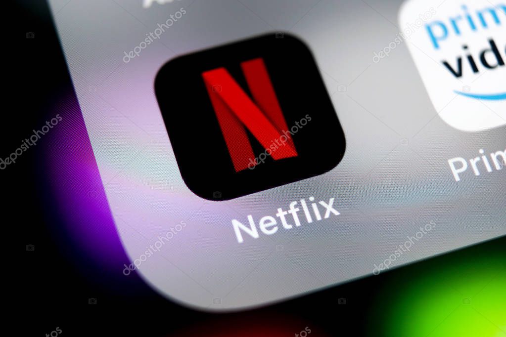 Sankt-Petersburg, Russia, August 10, 2018: Google My Business application icon on Apple iPhone X screen close-up. Google My Business icon. Google My business application. Social media network