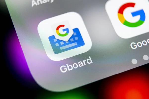 Sankt Petersburg Federacja Rosyjska Sierpień 2018 Google Gboard Ikonę Aplikacji — Zdjęcie stockowe