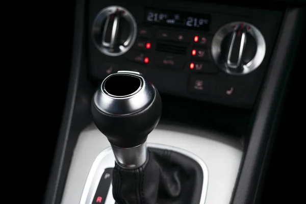 Automatic Gear Stick Modern Car Maodern Car Interior Details Close — Stock Photo, Image