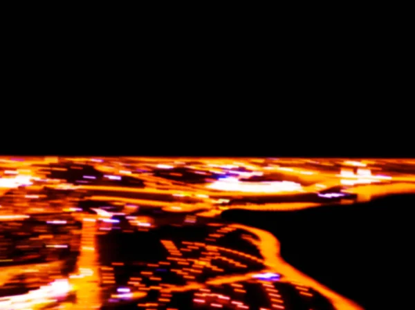 Θολή Φόντο Νυχτερινή Εναέρια Άποψη Μιας Μεγάλης Πόλης Bokeh Πανόραμα — Φωτογραφία Αρχείου