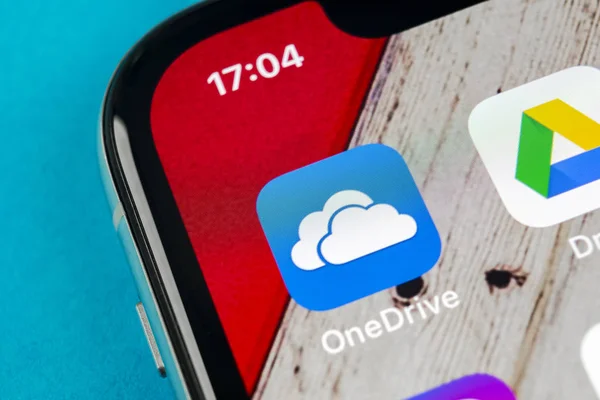 Sankt Petersburg Rússia Setembro 2018 Ícone Aplicativo Microsoft Onedrive Apple — Fotografia de Stock