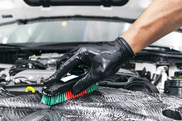 Cars Carwash Car Wash Foam Station Carwash Washing Station Car — Stock Photo, Image