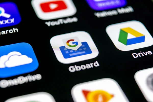 Sankt Petersburg Ryssland September 2018 Google Gboard Applikationens Ikon Apple — Stockfoto