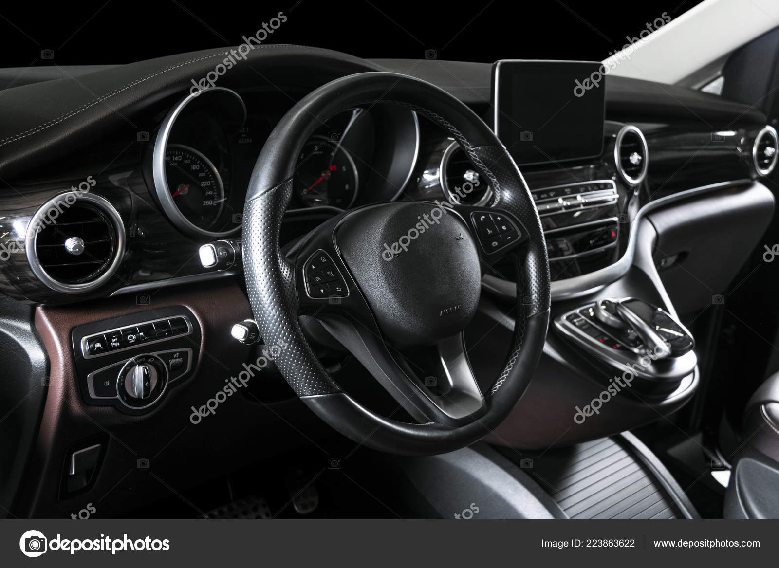 Modern Luxury Car Interior Prestige Car Comfortable Leather