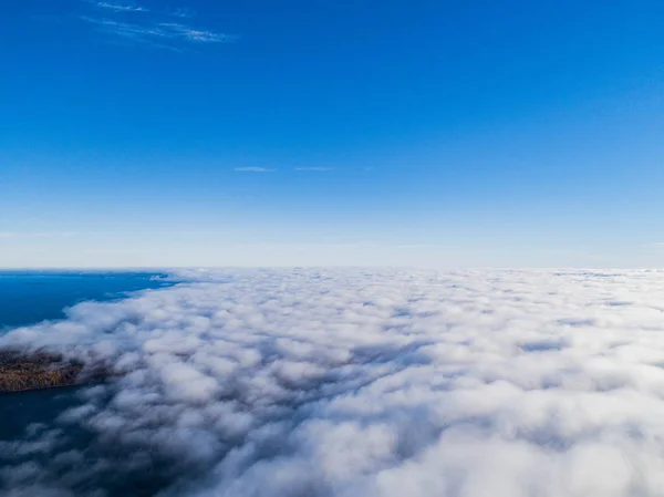 Vista Aerea Sulla Foresta Durante Vivaci Colori Autunnali Vista Aerea — Foto Stock