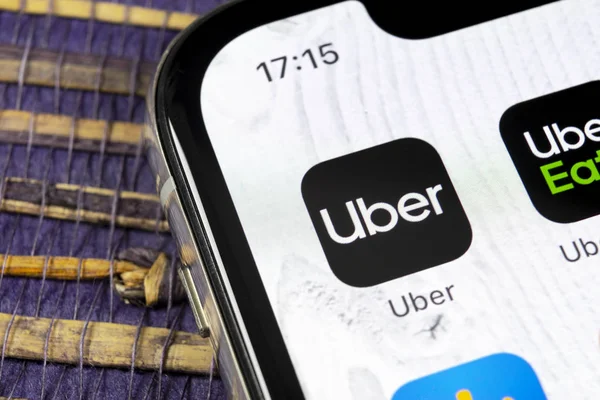 Sankt Petersburg Russland Dezember 2018 Uber Application Icon Auf Apple — Stockfoto