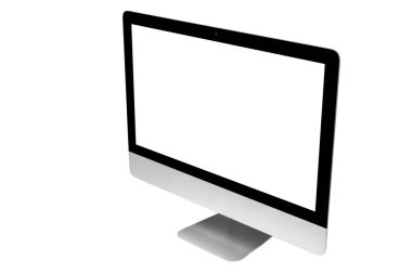 Dizüstü bilgisayar Pc boş ekran ile izole üzerinde beyaz arka plan dalga geçiyorsunuz. Laptop izole perde. PC bilgisayar beyaz perde kopya alanı ile. Metin için boş yer. İzole beyaz ekran