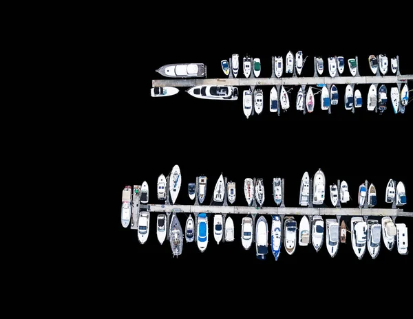Vue Aérienne Par Drone Yacht Club Marina Vue Dessus Yacht — Photo