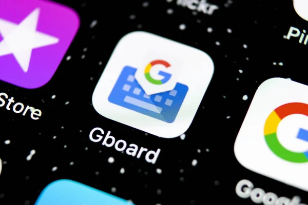 Sankt Petersburg Federacja Rosyjska Lutego 2019 Google Gboard Ikonę Aplikacji — Zdjęcie stockowe