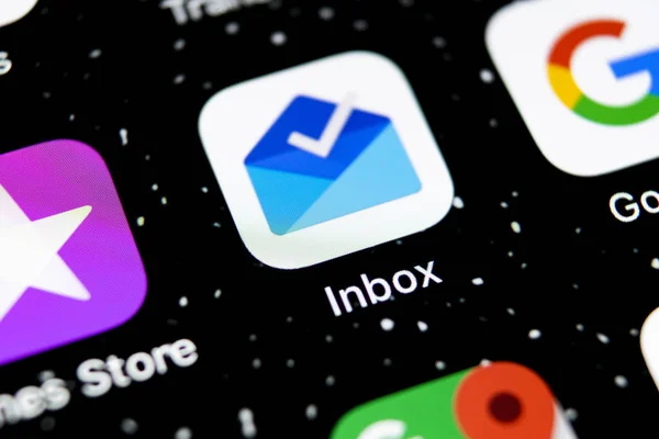 Санкт Петербург Россия Февраля 2019 Года Иконка Приложения Google Inbox — стоковое фото