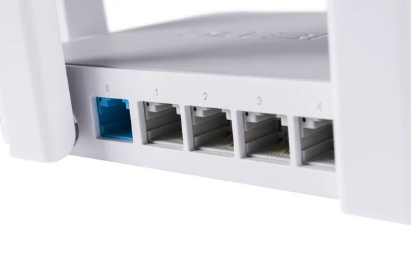 Draadloze Router Geïsoleerd Een Witte Achtergrond Wifi Technologie Concept Witte — Stockfoto