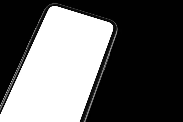 Smartphone Med Blank Skärm Mock Upp Isolerade Smarttelefonskärmen Mobiltelefon Vit — Stockfoto