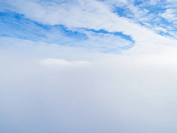 Vista Aérea Nubes Blancas Cielo Azul Vista Superior Vista Desde — Foto de Stock