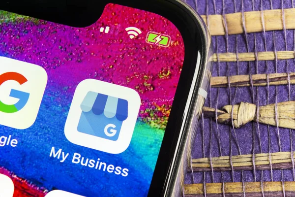 Sankt Petersburg Russie Février 2019 Google Business App Icon Apple — Photo