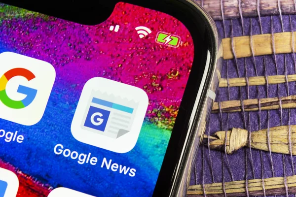 Sankt-Petersburgu, 17 února 2019: Google News apli — Stock fotografie