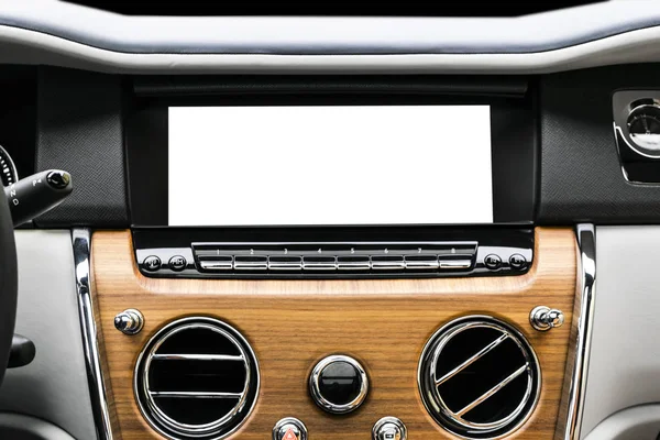 Monitor in car with isolated blank screen use for navigation map