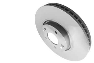 Beyaz arka plan üzerinde izole disk fren. Otomobil parçaları. Fren disk rotor üzerinde beyaz izole. Disk fren. Araba parçası. Araba ayrıntılı. Yedek parçalar. Siyah ve beyaz