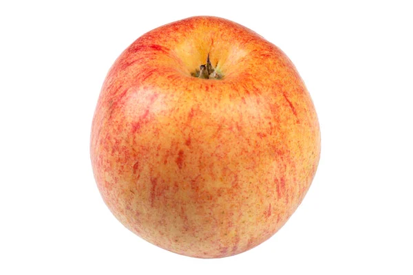 Kırmızı Elma Beyaz Arka Planda Izole Edilmiş Mükemmel Taze Meyve — Stok fotoğraf