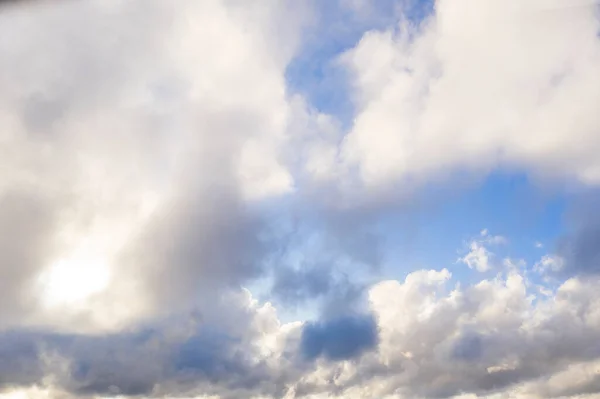 Vista Aérea Nubes Blancas Cielo Azul Vista Desde Dron Vista — Foto de Stock