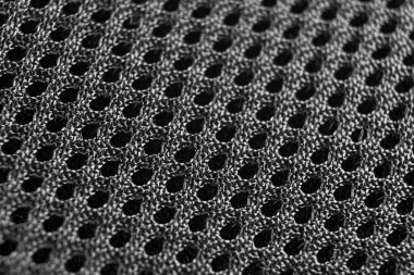 Makro siyah pamuk kumaş dokusunu vurdu. Örtülü doğal bez dokusu. Kumaş dokusu. Sert kumaş arkaplan dokusu