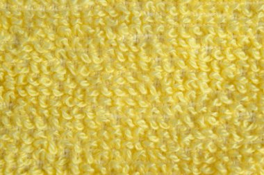 Makro sarı pamuk kumaş dokusunu vurdu. Örtülü doğal bez dokusu. Kumaş dokusu. Sert kumaş arkaplan dokusu