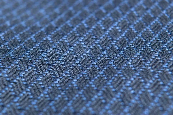 Macro Shot Blue Cotton Fabric Texture Linen Natural Canvas Texture — Stock Photo, Image