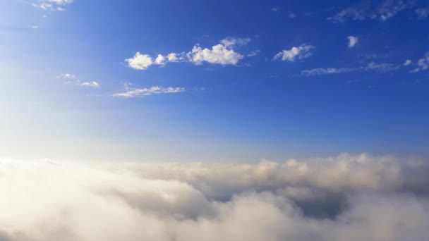 Vista Aérea Lapso Tiempo Corriendo Nubes Cielo Movimiento Vista Aérea — Vídeos de Stock