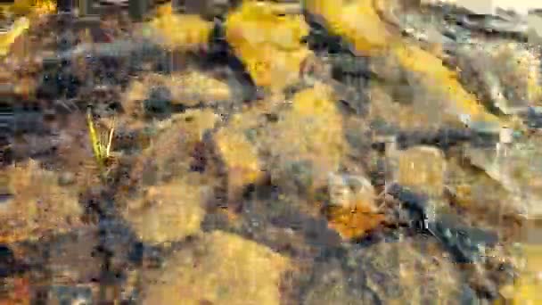 Utsikt Över Kristallklar Vattenstruktur Naturlig Bakgrund Rippel Vatten Reflektion Vågor — Stockvideo