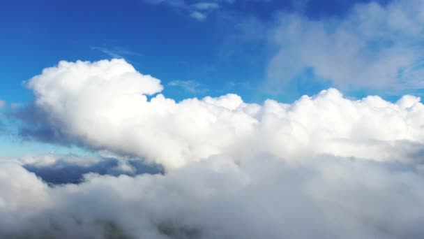 Zeitraffer Luftaufnahme Die Wolken Himmel Bewegung Setzt Luftaufnahme Weiße Wolken — Stockvideo