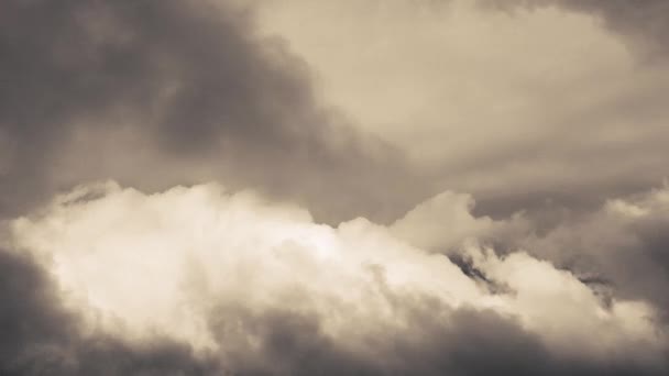 Czas Ucieka Burzowe Niebo Chmurami Tła Timelapse Burzliwych Chmur Lot — Wideo stockowe