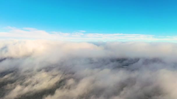 Zeitraffer Luftaufnahme Die Wolken Himmel Bewegung Setzt Luftaufnahme Weiße Wolken — Stockvideo