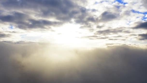 Zeitraffer Laufender Gewitterhimmel Mit Wolkenhintergrund Zeitraffer Stürmischer Wolken Flug Durch — Stockvideo