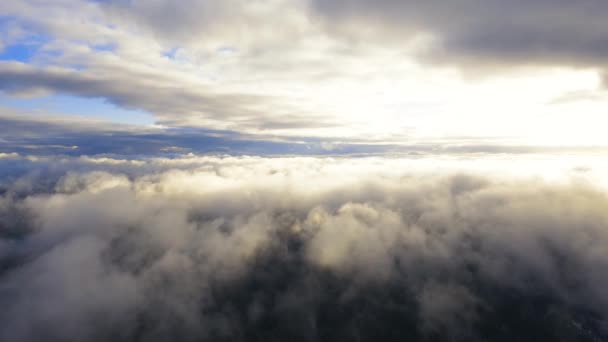 Vista Aérea Lapso Tiempo Corriendo Nubes Cielo Movimiento Vista Aérea — Vídeos de Stock